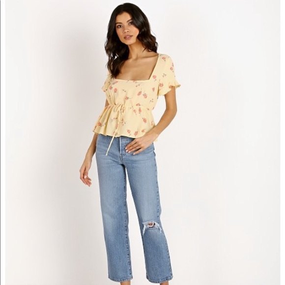 Flynn Skye Kingsley Top Sunshine Blooms Sz M - Picture 2 of 11